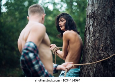 Naked Girl In Forest