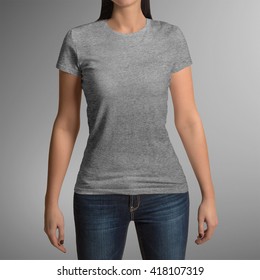 gray t shirt womens