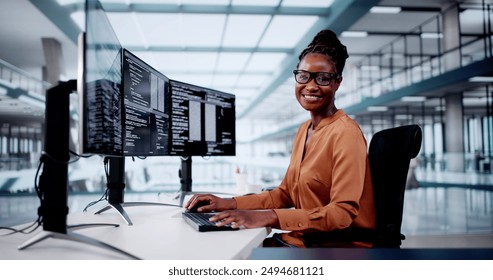 Female Web Programmer Coding On Computer. Software Development - Powered by Shutterstock - Get 15% off with code: PIKWIZARD15