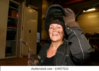 Female Welder