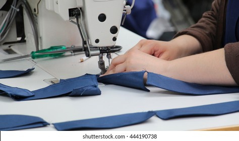 Female Worker On Textile Production Industry