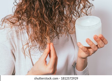 Female's Hands Apply Cosmetic Coconut Oil