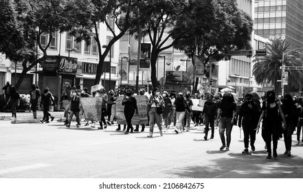 Feminists Protest In Mexico City For The Femicide Of A Teacher. July 2021, Mexico City, Mexico.