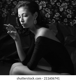 Femme Fatale Hollywood Diva Concept Emotive Stock Photo 211606741 ...