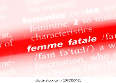 Femme Fatale Word Dictionary Femme Fatale Stock Photo 1078353461
