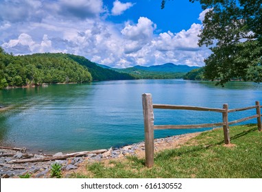 Fence Along Hiwassee Lake, Murphy NC