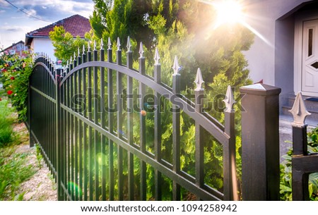fence iron, metal fence