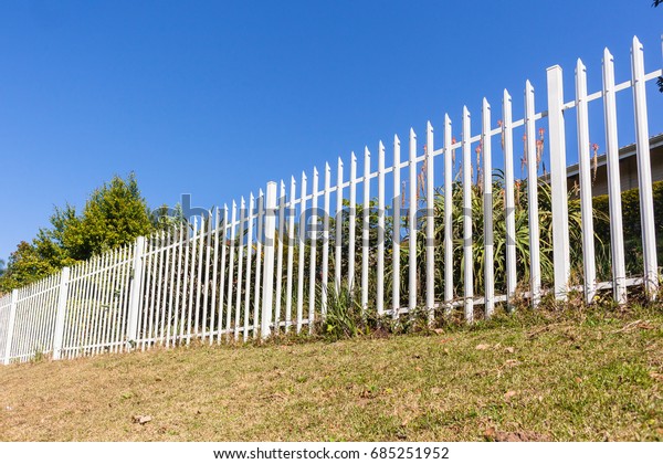 Fence Steel White Boundary\
Fence palisade\
steel white boundary\
structure.