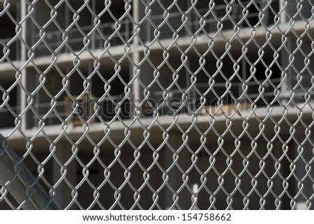 Fenced in construction site