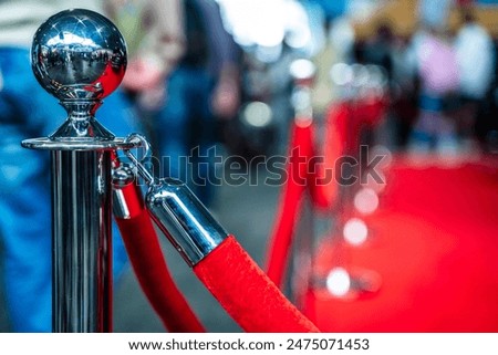 Fencing at an event. Red carpet, vip, celebrity concept.