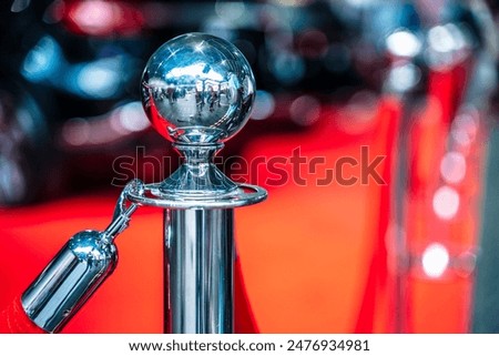 Fencing at an event. Red carpet, vip, celebrity concept.