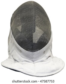 Fencing Mask Isolated With Clipping Path