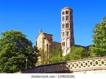 Fenestrelle Tower And Saint-Théodorit Cathedral In Uzès, France