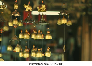 Feng Shui Chimes Hanged Outside The House For Protection And Good Luck