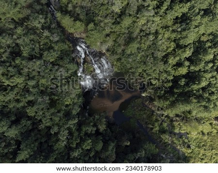 Fennel waterfall (cachoeira do erva doce) in Senges Parana Brazil.