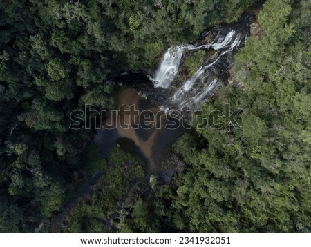 Fennel waterfall (cachoeira do erva doce) in Senges Parana Brazil.