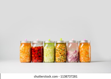 Fermented Vegetables on Isolated Background