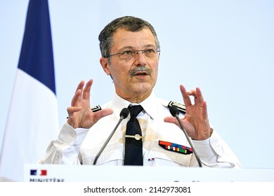 Fernand Gontier, deputy central director of border police, during a conference at the Interior Ministry at Place Beauvau, in Paris, France on November 29, 2021.