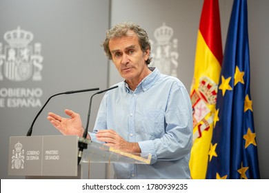 Fernando Simon, The Director Of The Spanish Centre For Coordination Of Health Alerts And Emergencies (CCAES) At Press Conference To Report On The Evolution Of COVID-19 In Spain. Madrid, June 22, 2020.