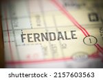 Ferndale. Michigan. USA on a geography map.
