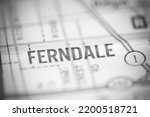 Ferndale. Michigan. USA on a geography map.