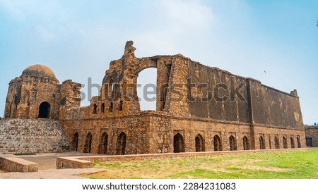 Feroz Shah Kotla fort located in New Delhi, India
