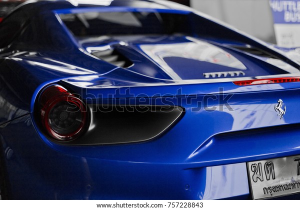 Ferrari 488 Spider Blue Metallic Blue Stock Photo Edit Now