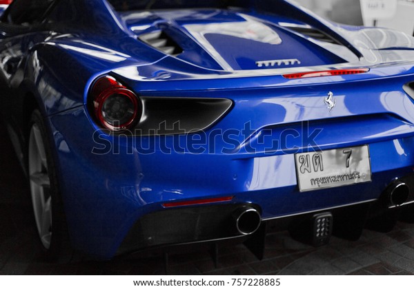 Ferrari 488 Spider Blue Metallic Blue Stock Photo Edit Now