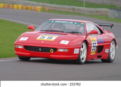 Ferrari F335 GT Racing Car At Castle Combe Racing Circuit