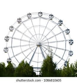 Ferris Wheel Isolated On White