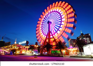 Ferris Wheel At Night