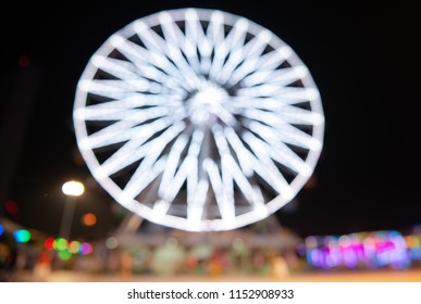   The Ferris Wheel Of The Night Amusement Park 