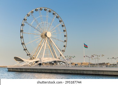 Ferris Wheel On Baku Seaside Boulevard