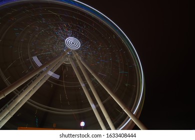                            Ferris Wheel; Panama City Beach Ferris Wheel At Night     