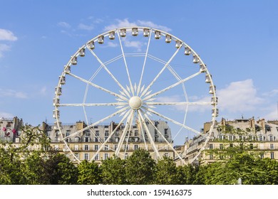 Ferris wheel (Roue de Paris) on the Place de la Concorde from Tuileries Garden. Ferris wheel was installed for 2000 millennium celebrations. Paris, France. - Powered by Shutterstock