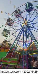 Ferris Wheel In Temple Fair , Chinese Newyear Festival , 3/2/2019, Nakhonsawan Province, Thailand 