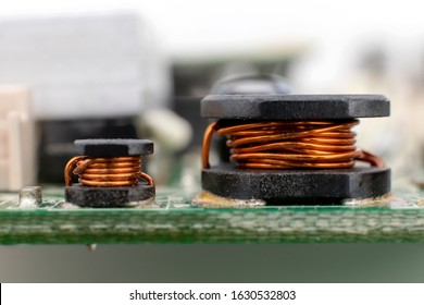 Ferrite Core Inductors On An LCD TV Motherboard 