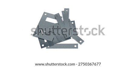 Ferrite core for transformers on a white background.