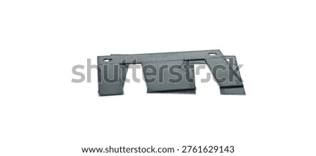 Ferrite core for transformers on a white background.