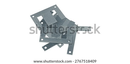 Ferrite core for transformers on a white background.