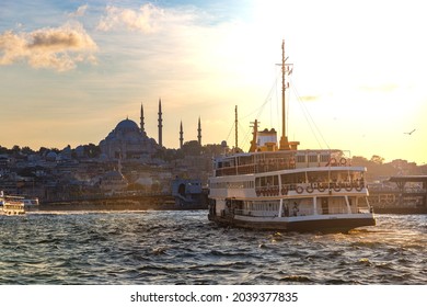 Ferry boat in bosporus. Istanbul. - Shutterstock ID 2039377835