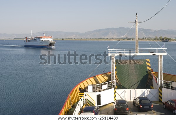 Ferry boat\
for vehicle and passenger\
transportation