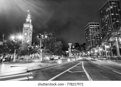 Ferry Building Marketplace At Night, San Francisco.