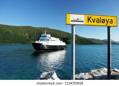 Ferry In The Fjord Norway