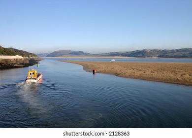 A Ferry Leaving Padstow Going To Rock, Cornwall, UK