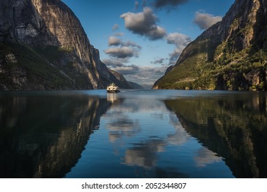 Ferry On The Beautiful Lysefjord