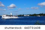 ferry to USS Arizona Memorial , Pearl Harbor Oahu
