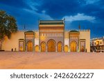 Fes  magnificent gates of the royal palace in the historical city of morocco