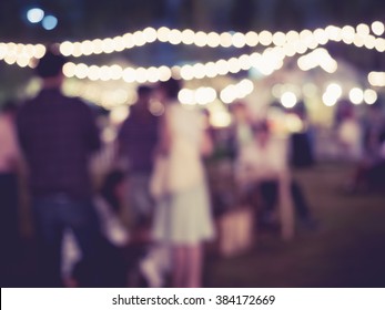 Festival Event Party Outdoor With People Blurred Background