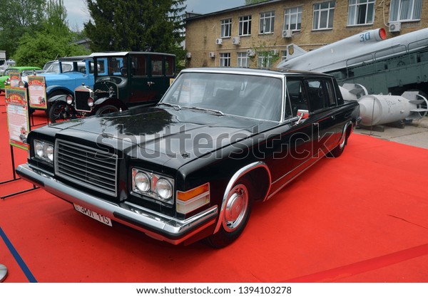 Festival of old cars in the Museum of Aviation. May 10,\
2019.Kiev, Ukraine, 